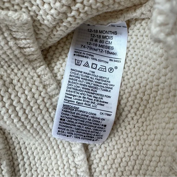 GAP Baby Brannan Bear Zip Up Cardigan - Picture 9 of 9